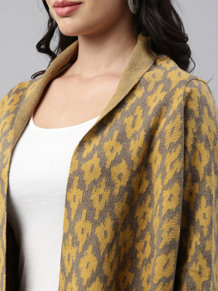 Neerus Olive Color Winter Wear Shrug