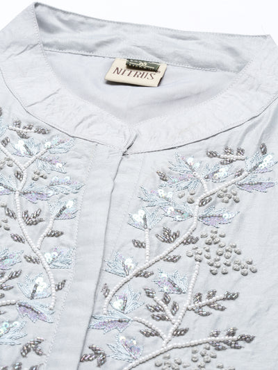 Neeru'S Grey Color, Model Fabric Tunic