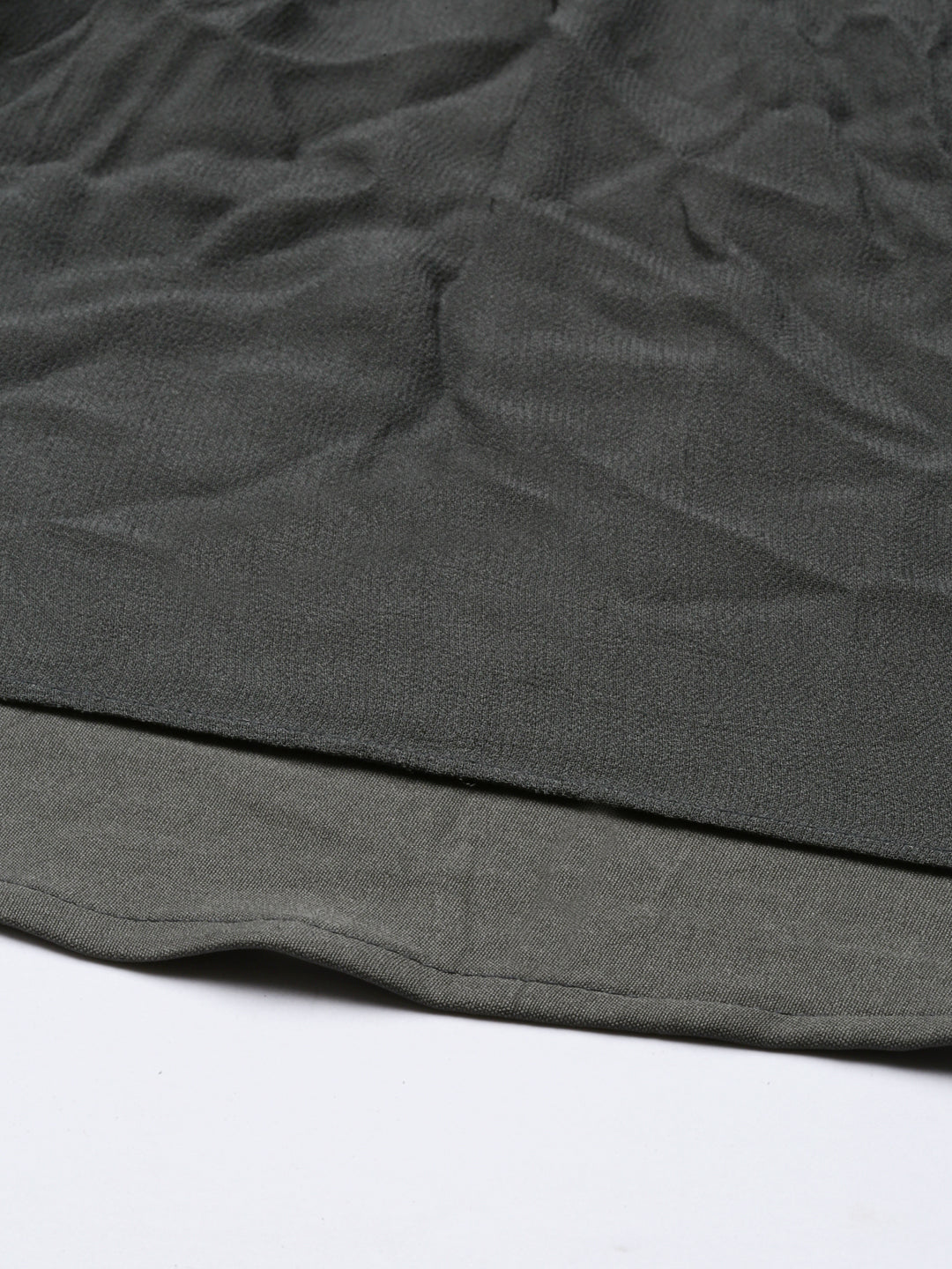 Neerus Grey georgette straight kurti - detail view 4