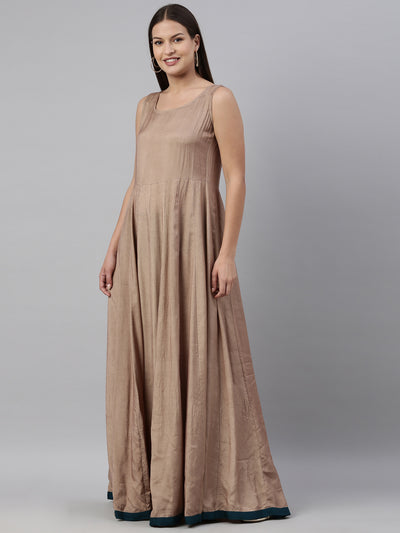 Neeru'S Rama Color Georgette Fabric Kurta