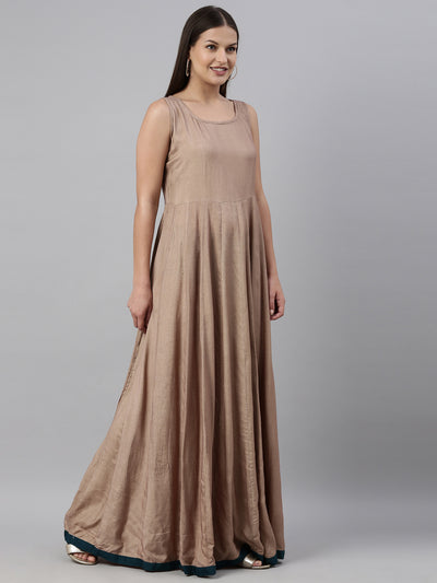 Neeru'S Rama Color Georgette Fabric Kurta