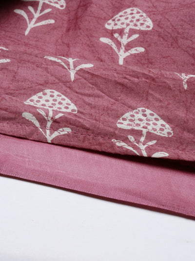 Neeru's Onion Color Muslin Fabric Tunic