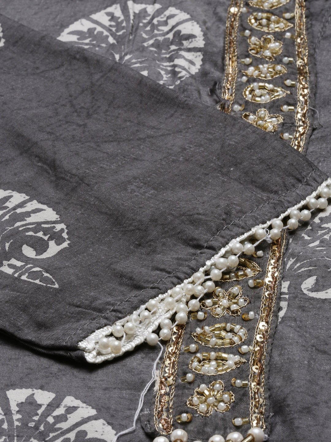 Neeru's Grey Color Muslin Fabric Tunic