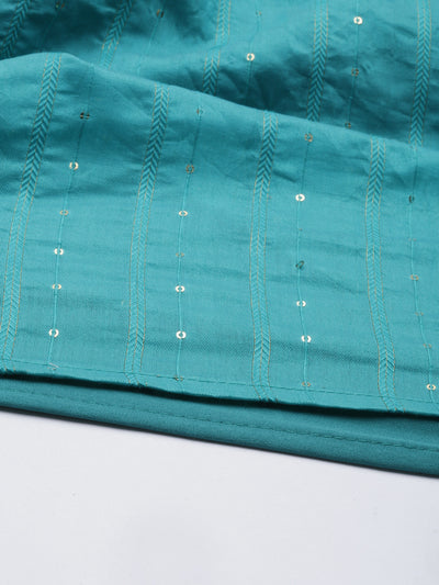 Neeru'S Rama Color Chanderi Fabric Kurta Set