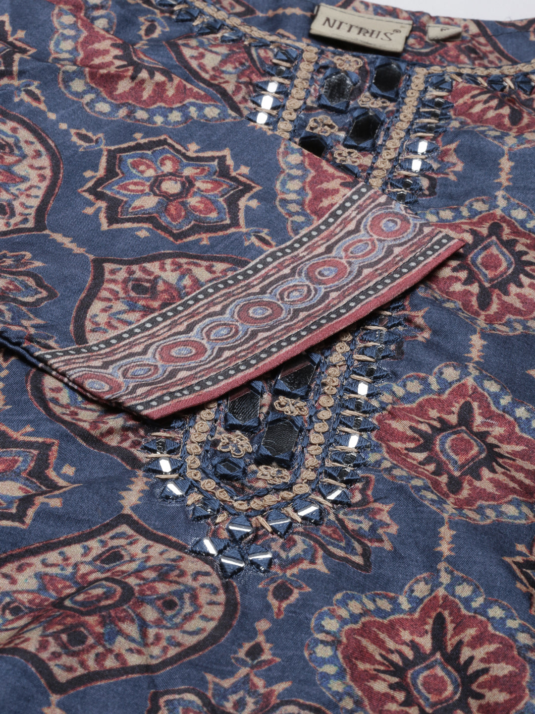 Neeru'S Blue Color Dupion Silk Fabric Kurta Set