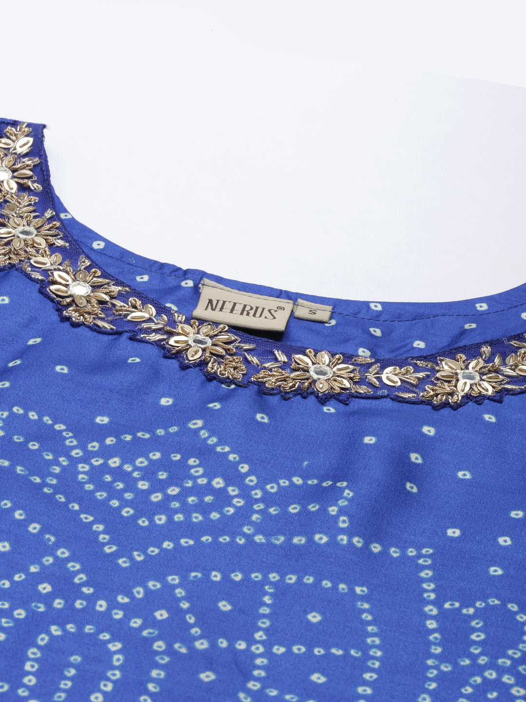 Neeru'S Blue Color Silk Fabric Kurta