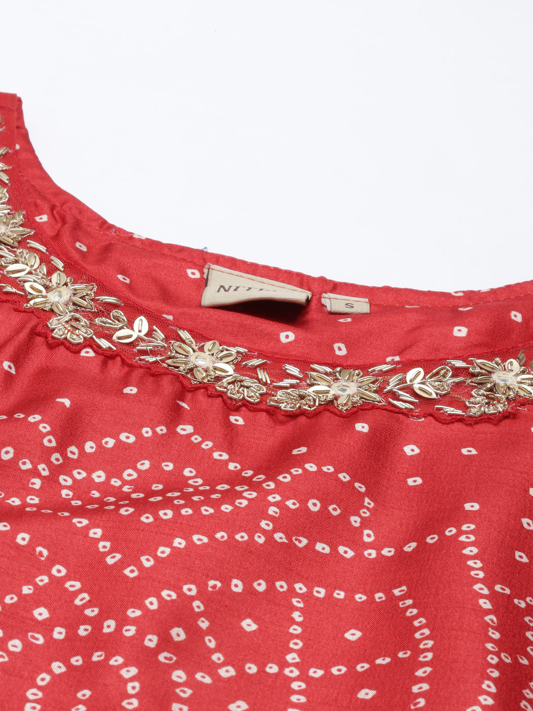 Neeru'S Red Color Silk Fabric Kurta