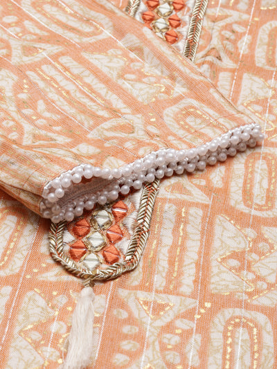 Neeru'S ORANGE Color RAYON Fabric Kurta