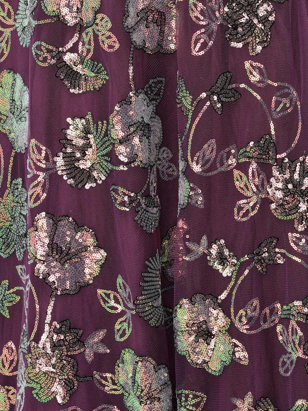 Neerus Wine Color Nett Fabric Lehenga Choli