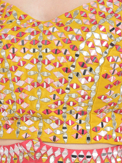 Neeru'S multicolor color banaras fabric lehenga choli