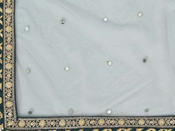 Neerus Green net embellished lehenga choli - detail view 2