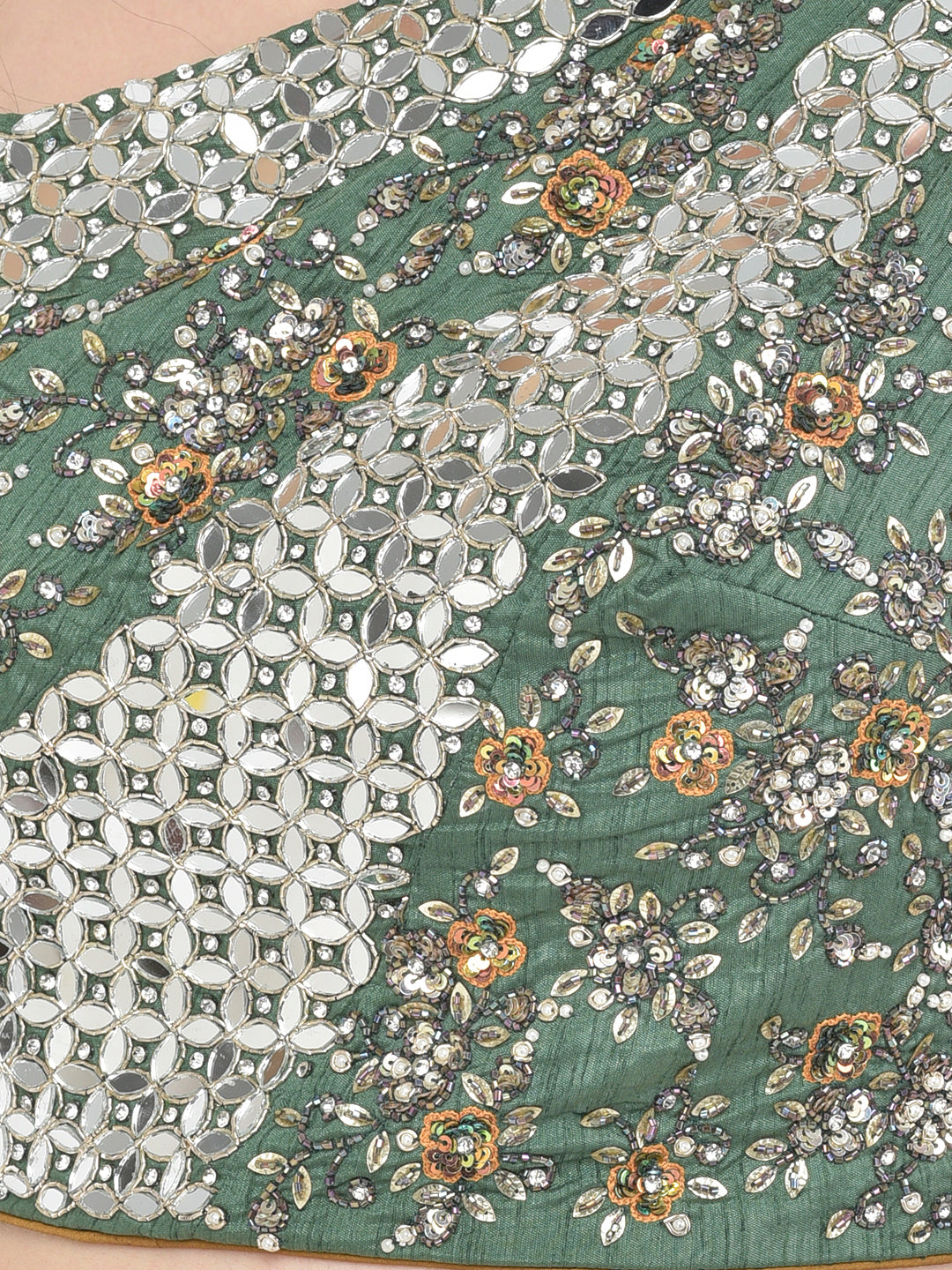 Neerus Multi georgette embellished lehenga choli set - detail view 4