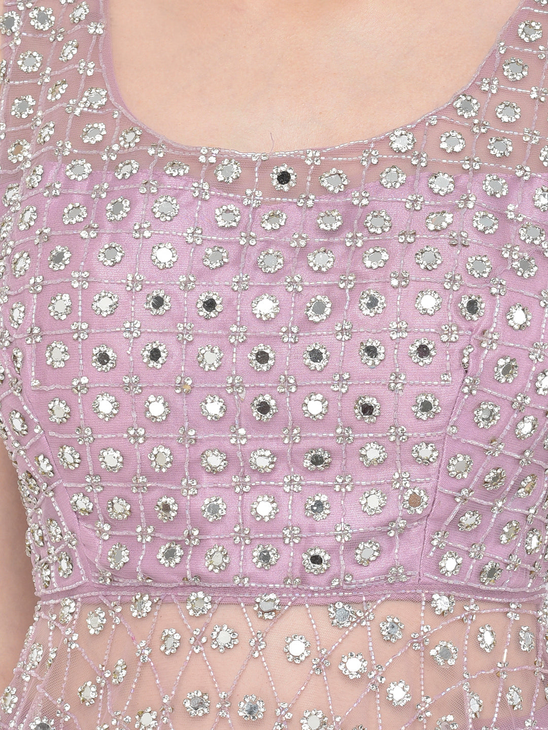 Neerus Purple Color Nett Fabric Salwar Kameez