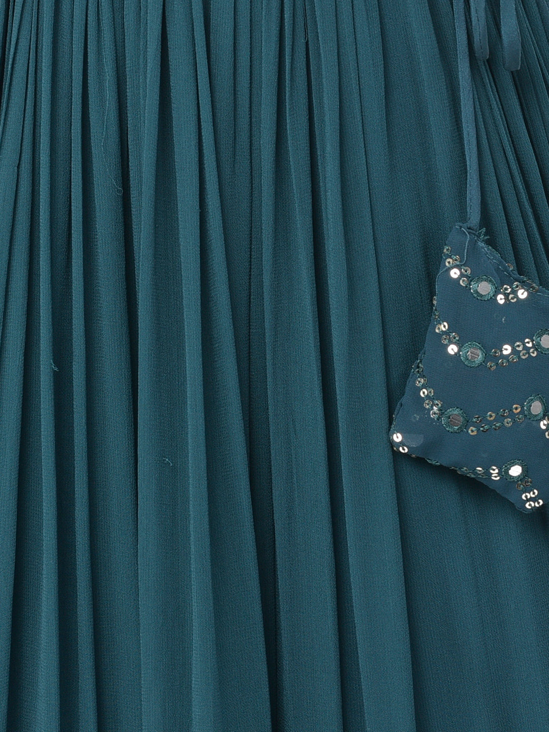 Neerus Peacock Color Georgette Fabric Lehenga Choli