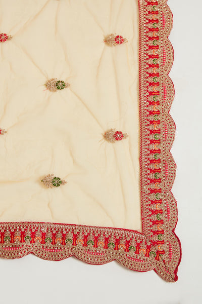 Neeru'S Red Color Banaras Fabric Lehenga Choli