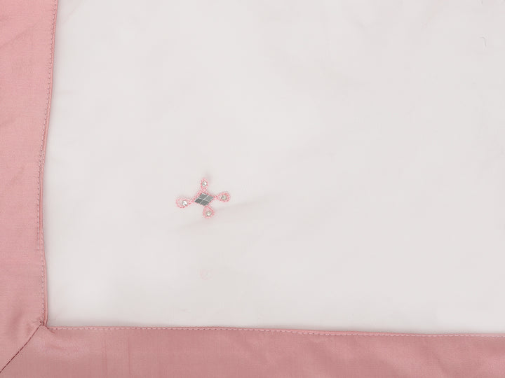 Neerus Baby Pink Color Nett Fabric Gown