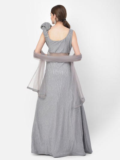 Neeru's Grey Color Lycra Fabric Gown