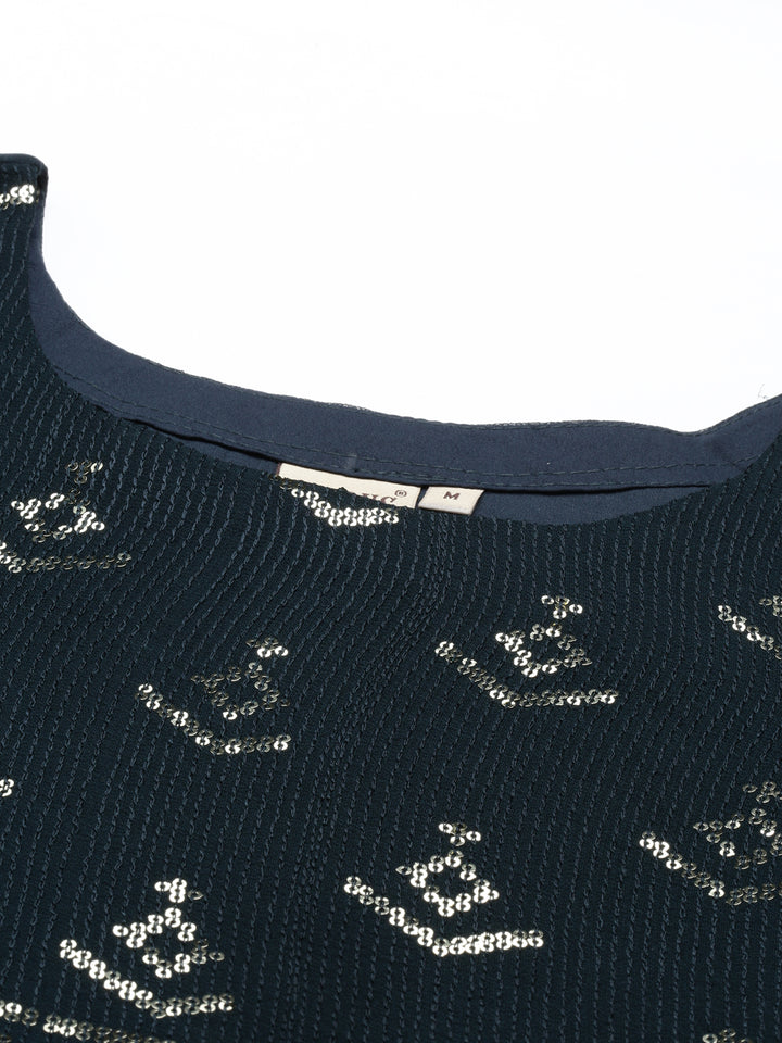 Neerus B Green Color Chiffon Fabric Kurta