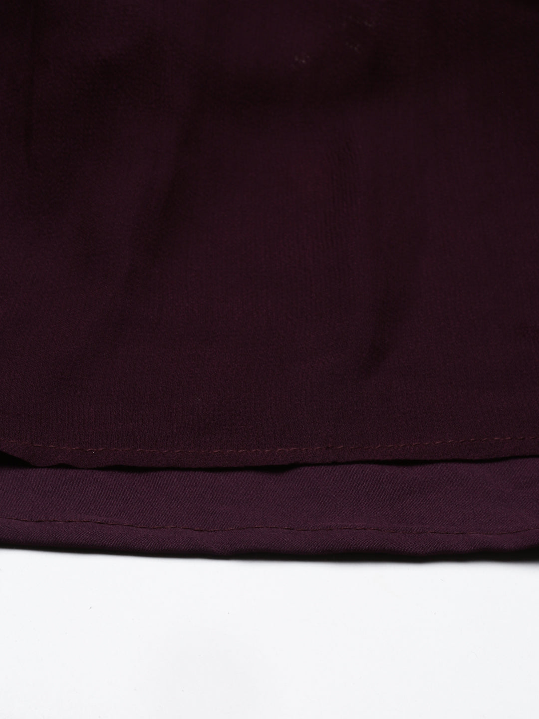 Neerus Maroon chiffon kurta - detail view 5