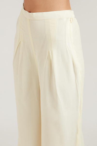 Neeru's Cream Color Chiffon Fabric Suit