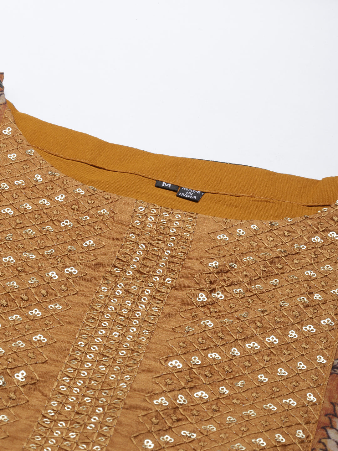 Neeru'S Mustard Color Georgette Fabric Kurta