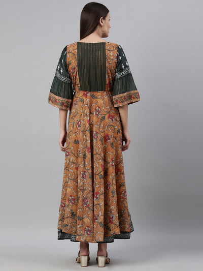 Neeru'S Mustard Color Georgette Fabric Kurta