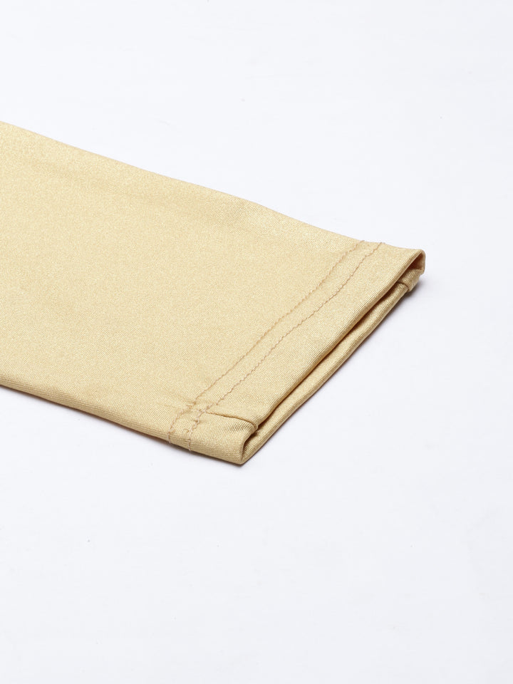 Neerus Gold cotton embellished leggings - detail view 4