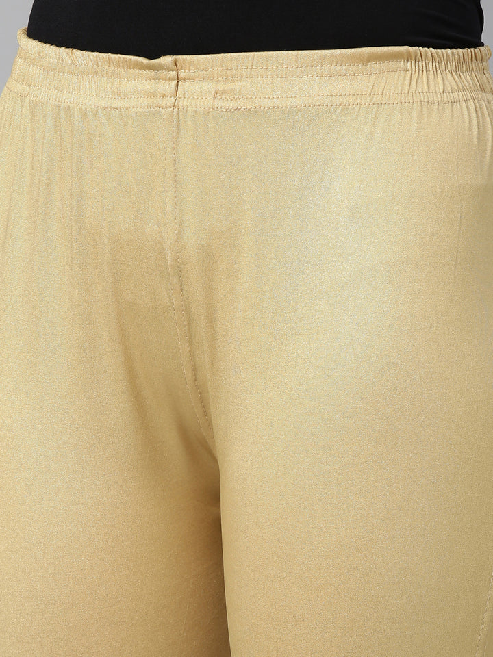 Neerus Gold cotton embellished leggings - detail view 5
