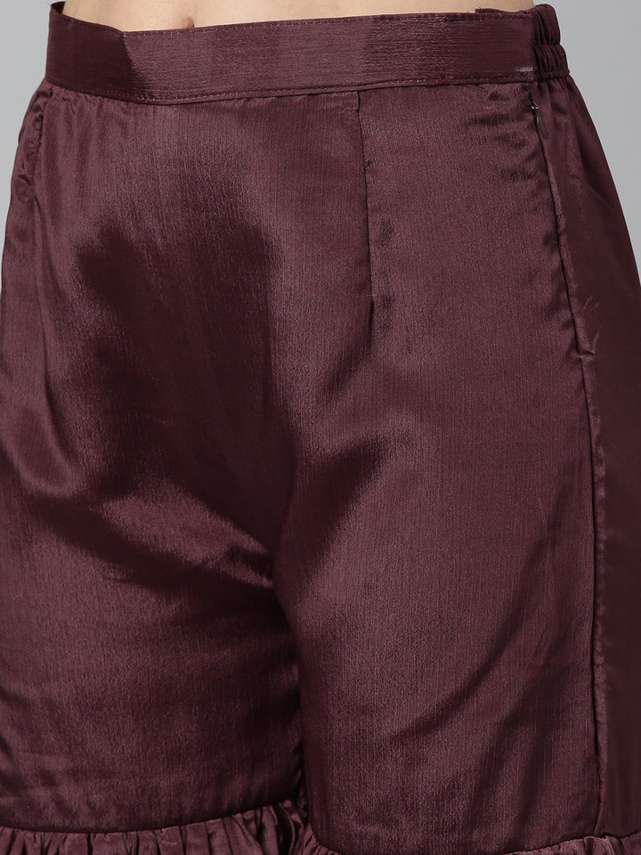 Neerus Beige Color Jute Silk Fabric Kurta Sets With Dupatta