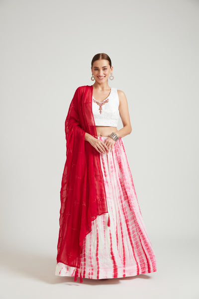 Neeru's Pink Color Georgette Fabric Lehenga Choli