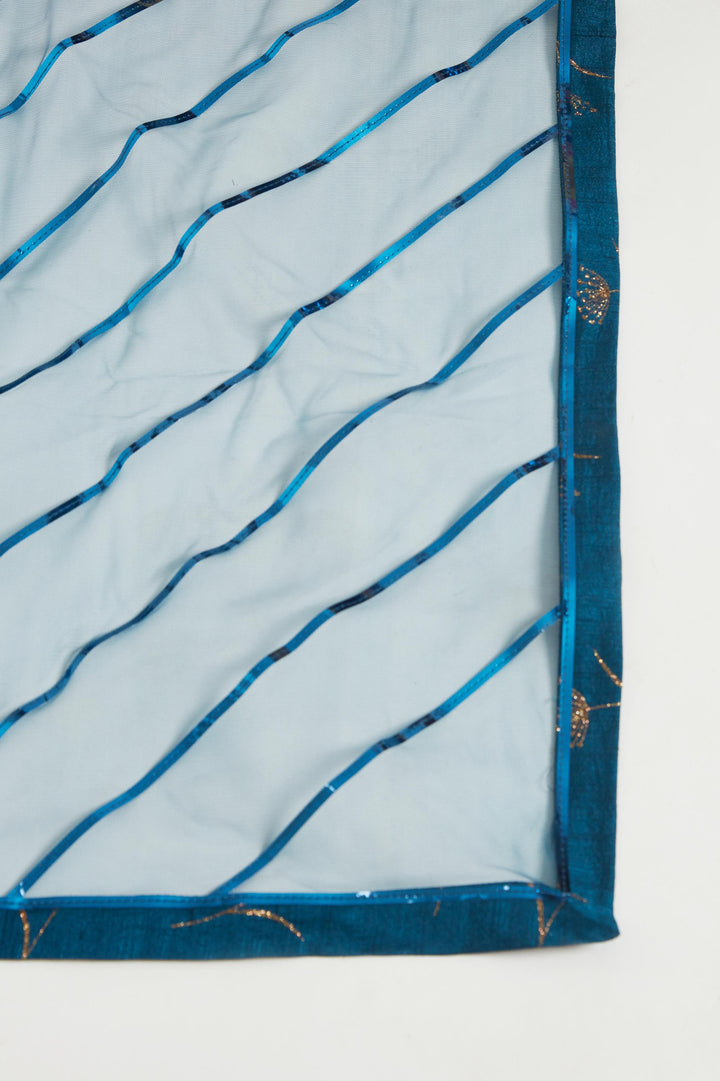 Neerus Multi silk embellished lehenga choli set - detail view 1