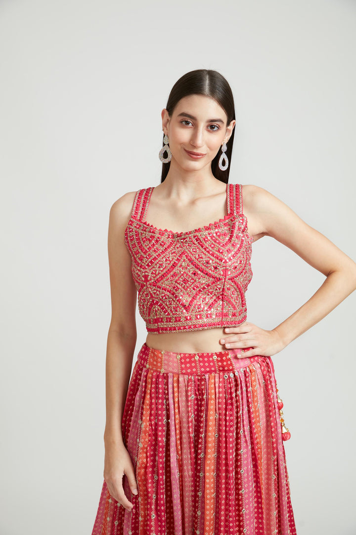 Neerus Rani Color Silk Fabric Lehenga Choli