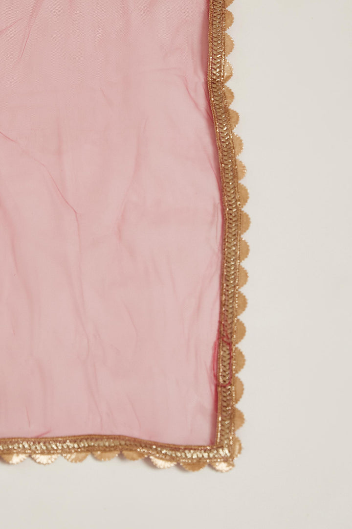 Neerus Pink georgette printed kurta set - detail view 4