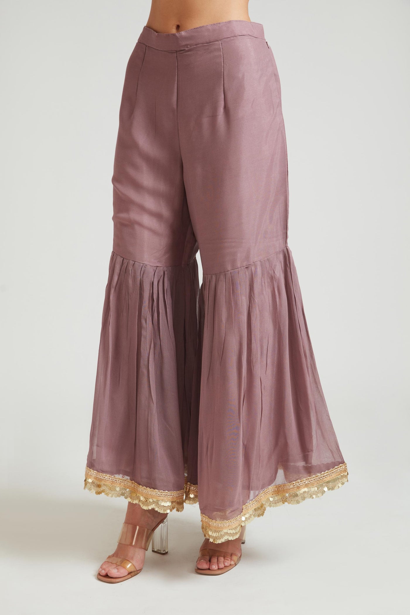 Neeru's Lilac Color Georgette Fabric Kurta Set