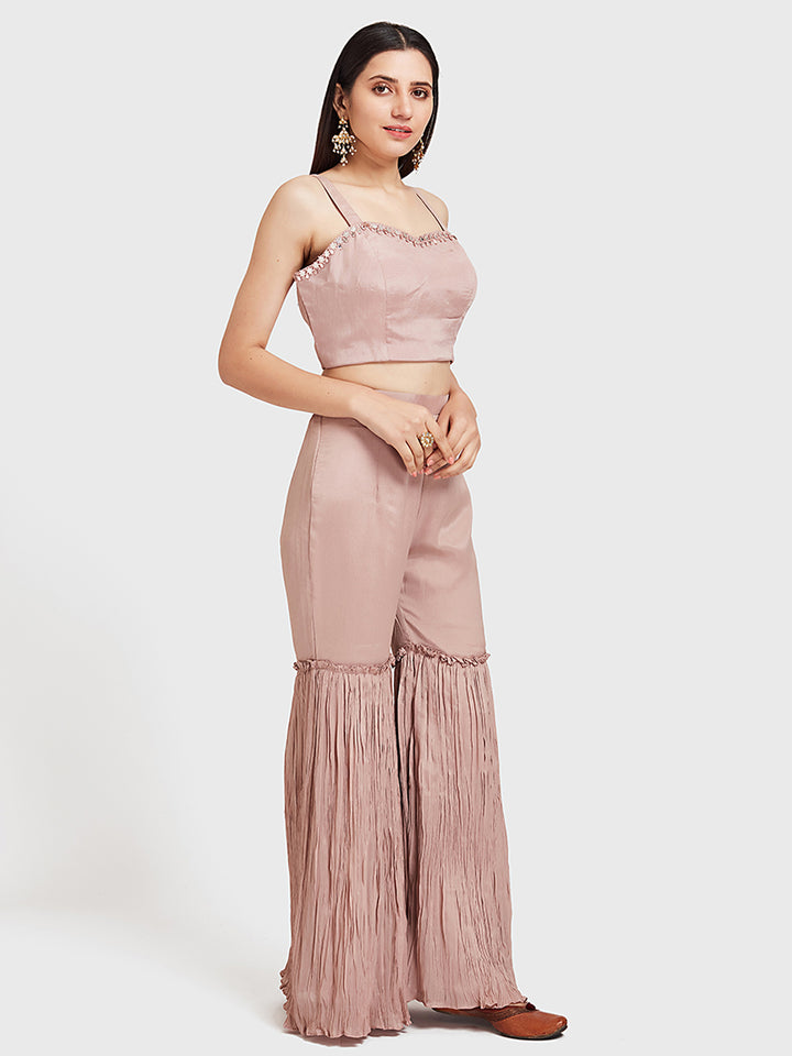 Neerus Wine Color Georgette Fabric Suit-Fusion