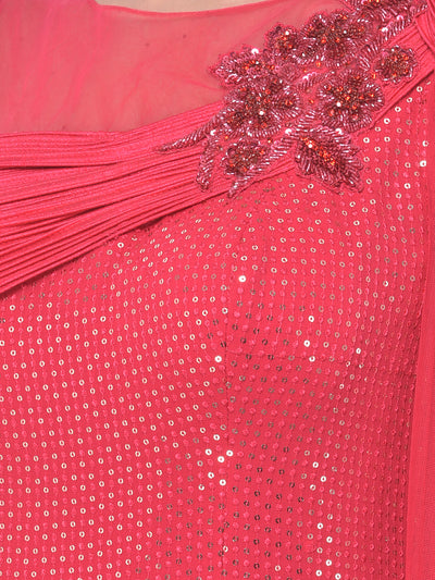 Neeru's Rani Pink Color Georgette Fabric Gown