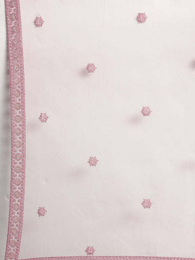 Neeru'S PINK color, NETT fabric Gown