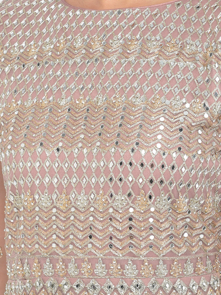 Neerus Onion Color Nett Fabric Salwar Kameez