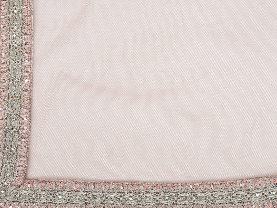 Neerus Pink net embroidered sharara set - detail view 3