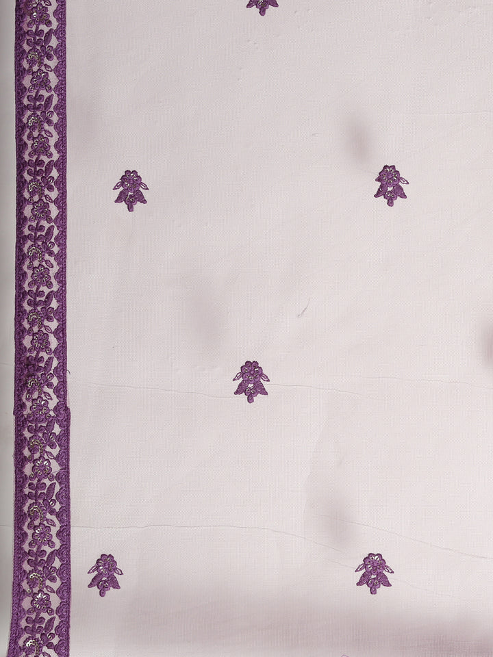 Neerus Purple net embroidered gown - detail view 12