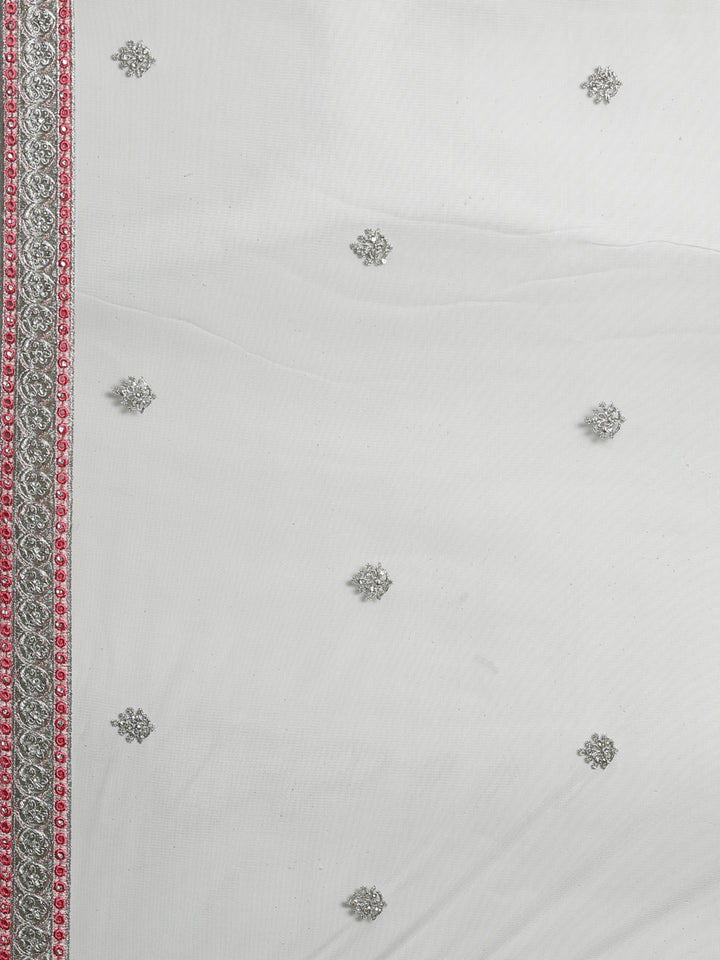Neerus Green net embroidered gown - detail view 3