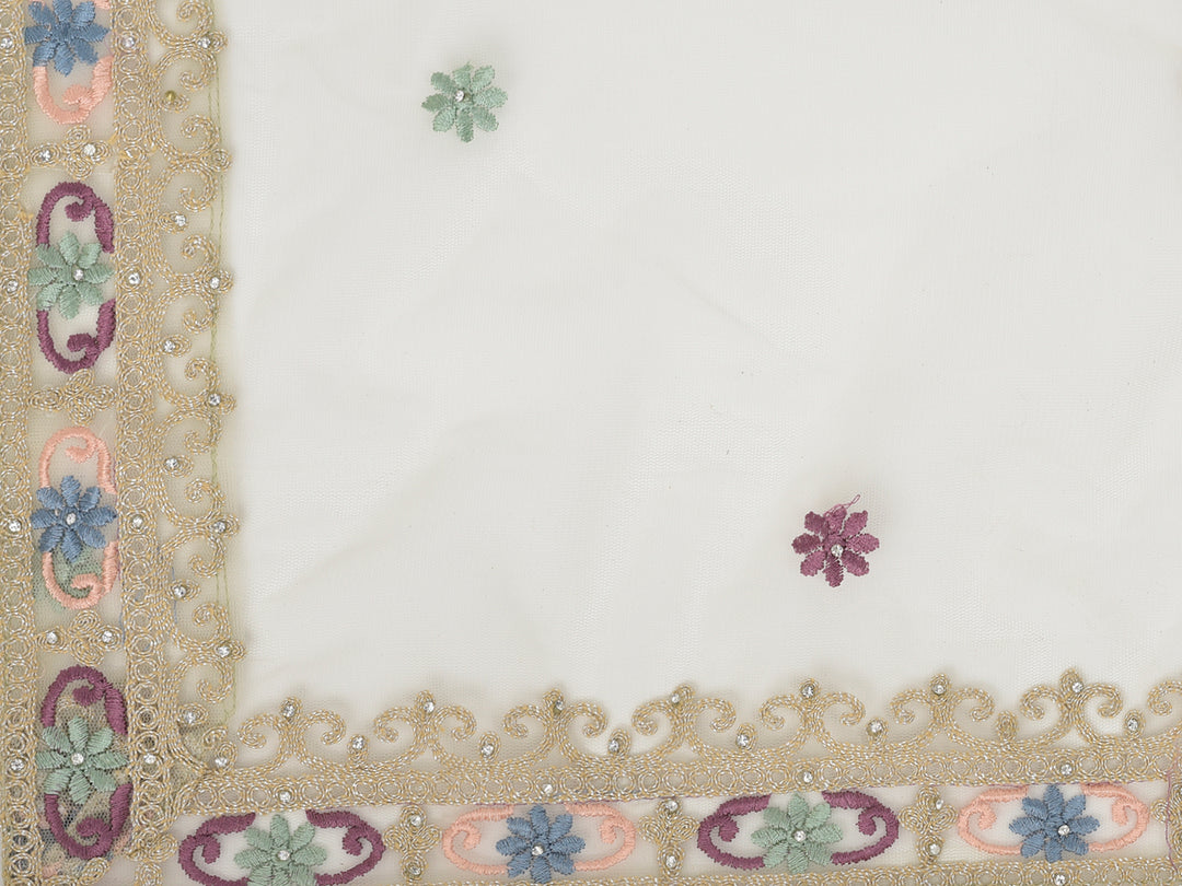 Neerus Green net embroidered sharara set - detail view 4