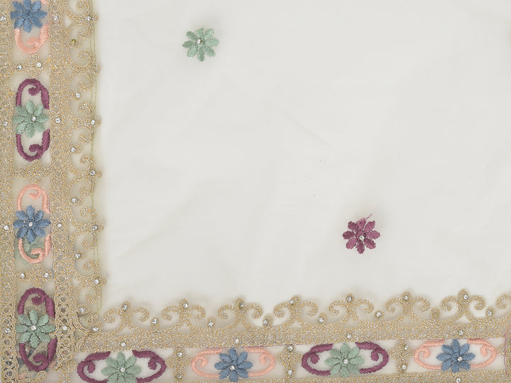 Neerus Green net embroidered sharara set - detail view 4