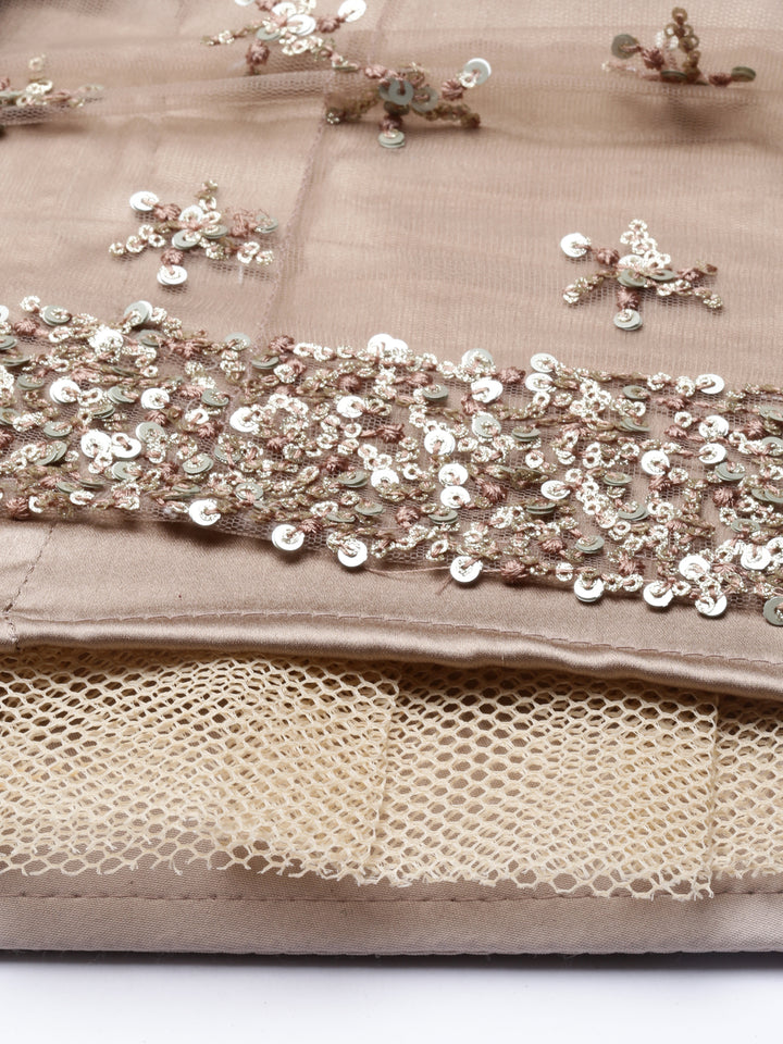 Neerus Gold Color Nett Fabric Lehenga Set