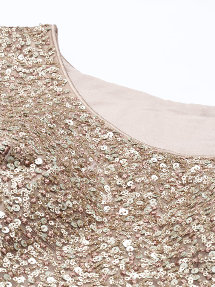 Neerus Gold Color Nett Fabric Lehenga Set