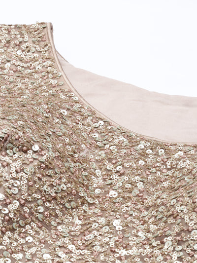 Neeru'S GOLD color, NETT fabric lehenga set