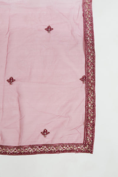 Neeru'S PURPLE Color NETT Fabric Gown With Dupatta