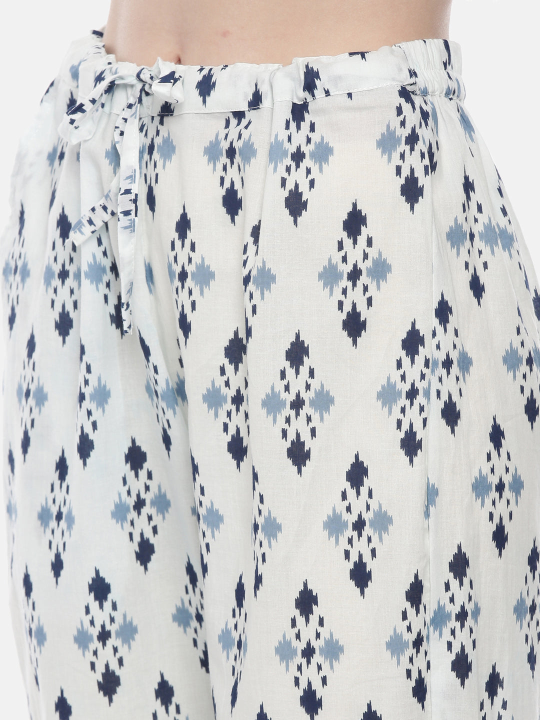 Neerus Blue cotton solid suit pant set - detail view 5