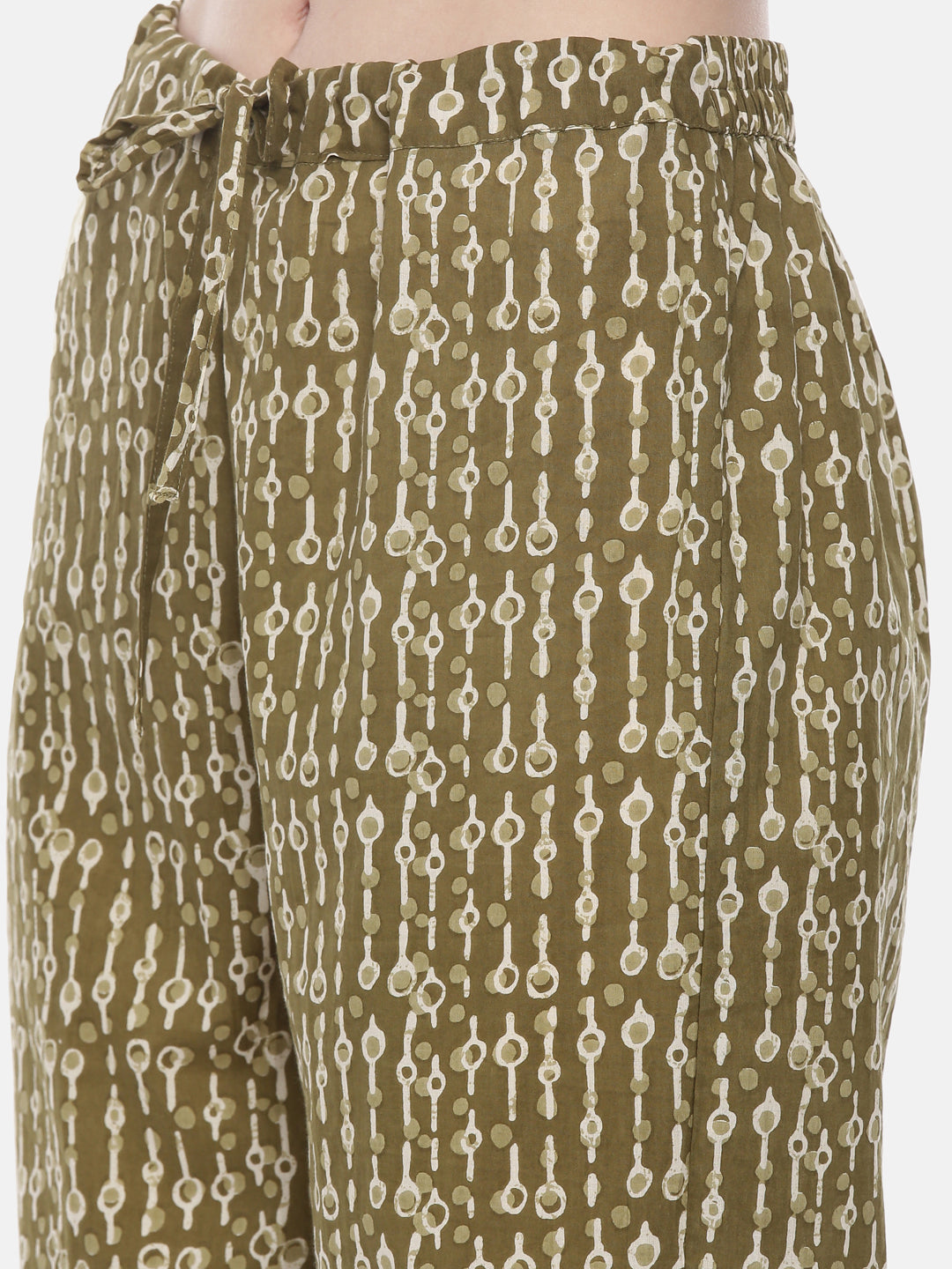 Neerus Mehadi Green Color Cotton Fabric Suit-Pant