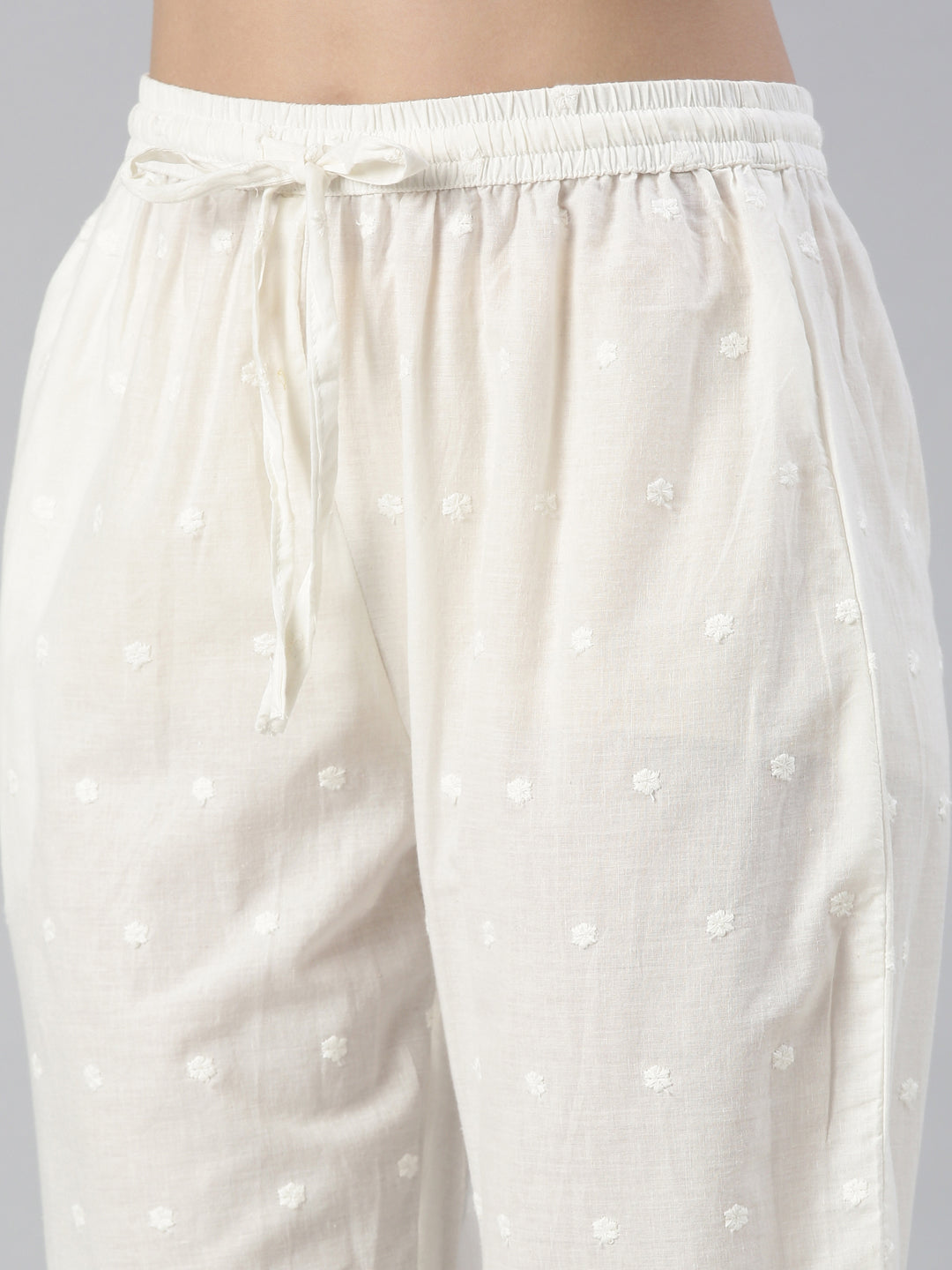 Neerus Women Mustard Printed Calf Length Kurta And Palazzos With Dupatta